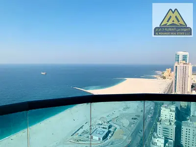 Luxury 2-bedroom apartment with full sea view for sale – Ajman Corniche Residence. This apartment features a spacious layout and a design focused on l