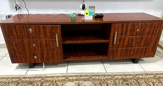 Wood Finish TV Cabinet / Entertainment Unit - Good Condition
