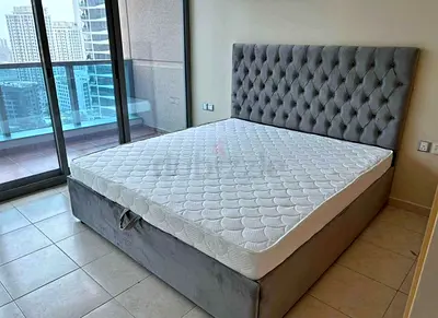 Grey tufted upholstered double Bed Frame