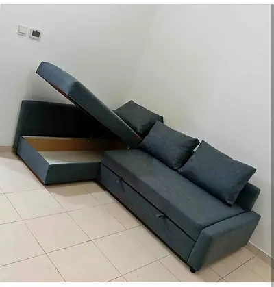 IKEA L shap Sofa store cum bed you can fix the