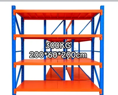 Heavy Duty Industrial Storage Rack 200x60x200cm - 300kg per shelf