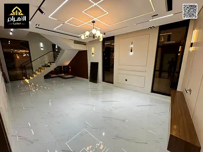 Classic villa for sale in Al Yasmin, Ajman | 5 master bedrooms + roof terrace + elevator | Two stre