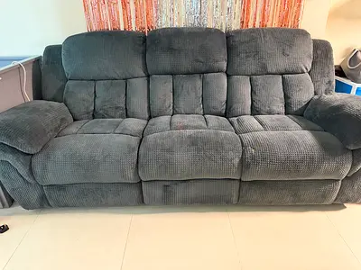 Recliner sofa with cup holder