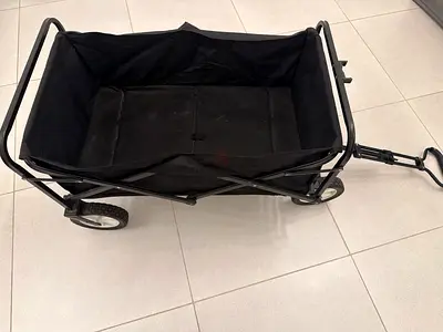 Folding Utility Wagon Cart with Fabric Bed and Pull Handle - Good Condition