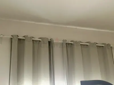 White ikea Curtain rods