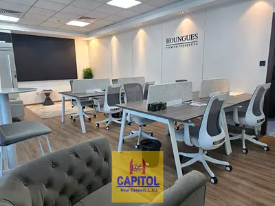 FURNISHED OFFICE WITH 4 GLASS PARTITION AVAILABLE FOR RENT IN BUSINESS BAY (BK)