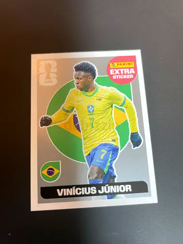 Panini extra Sticker - Vinicius Junior (Brazil) - Silver