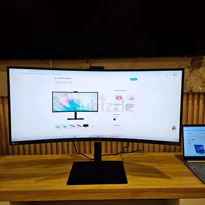 Samsung ViewFinity S6 LS34C650VAEXXY 34 Curved WQHD Monitor with Webcam | Free Delivery UAE