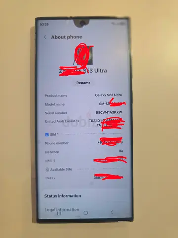 Samsung Galaxy S23 Ultra-5G UAE 🇦🇪 TDRA Version 12gb/512gb