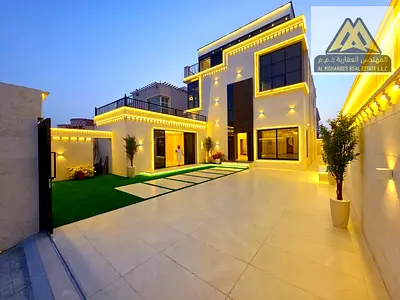 فيلا فاخرة للبيع 3 طوابق مع تكييف مركزي ومساحات واسعة بالقرب من شارع الشيخ عمار في الروضة عجمان