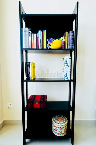IKEA black 5-tier shelving unit - excellent condition