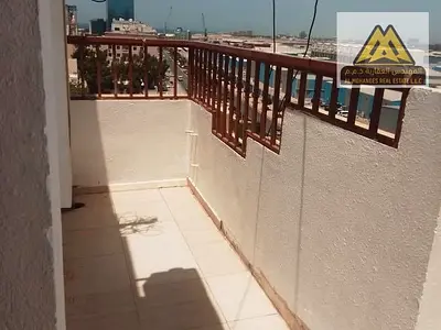 One Bedroom Roof Apartment with Sea View and Two Balconies for Rent Liwara 1 Ajman