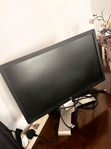 HP 24-inch LED Monitor with Stand and Cables - Good Condition