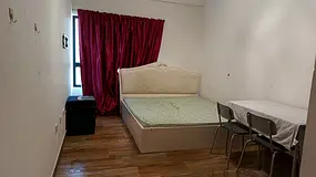 Master bedroom with attached bathroom