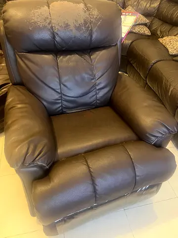 Used Brown Leather Recliner/Rocker Armchair - Comfortable Single Seat
