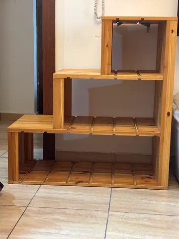 Solid Pine Wood Modular Shelving Unit / Bookcase - Good Condition