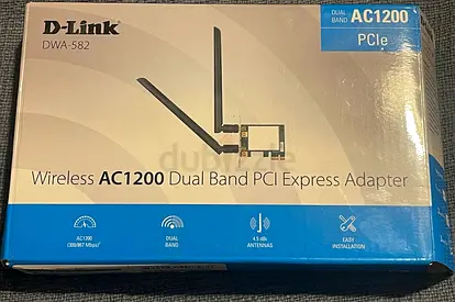 D-Link Wireless AC1200 Dual Band PCI Express Adapter (DWA-582) - Complete Boxed Kit