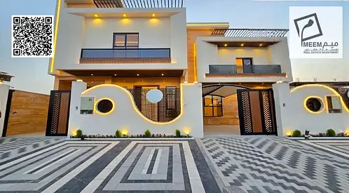 Townhouse villa in Al Helio 2, at Azha Roundabout – 🔥 Stone facade for the villa and the boundary wall.