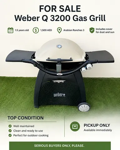 Weber gas barbecue grill (used) - very good working condition