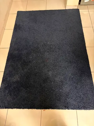 Dark Blue Shaggy Rug - 154x 82 cm, Good Condition