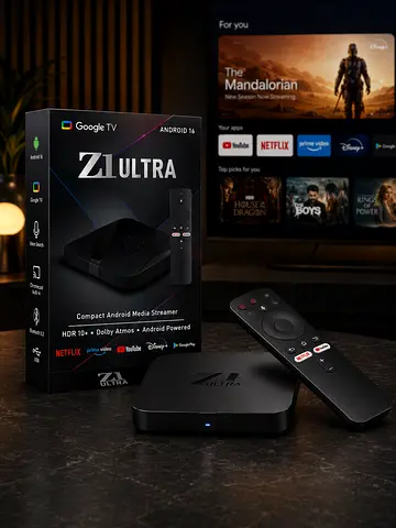 Z1 Ultra Android TV Box with Remote - Google TV, 4K HDR
