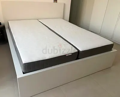 IKEA Malm bed with Mattresses— Excellent Condition