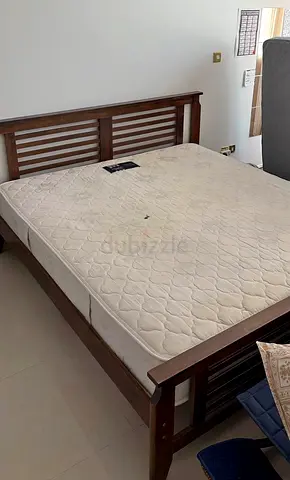 bed with mattress