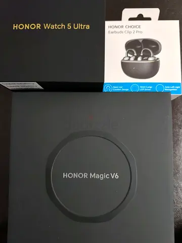 Honor Watch 5 Ultra + Honor Magic V6 box and Honor Choice Earbuds (new in box)