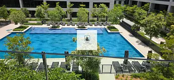 Spacious luxurious brand new 1bhk apartment 2 bathrooms with balcony swimming pool view