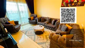 Spacious fully furnished 1BR hall with brand‑new furniture in Orient Towers. Closed kitchen, balco