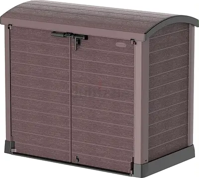 Cosmoplast Outdoor Garden Storage Shed Box - Large Weatherproof 1200L Storage