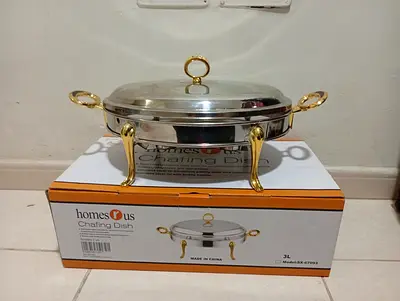 Homes R Us 3L Stainless Steel Chafing Dish – New