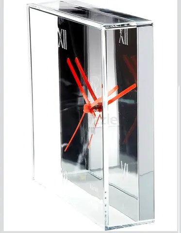 Kartell Square Wall Clock (White/Clear) - Modern Designer Clock