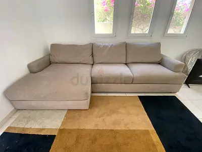 Pottery barn L Shape Sofa Beige Excellent Condition