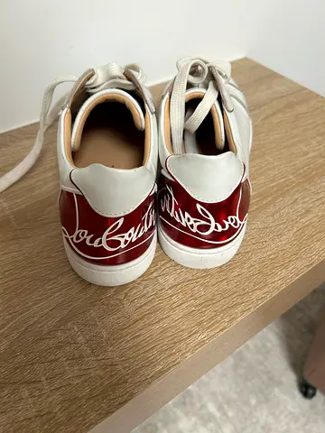 Lou boutin White sneakers with logo detail - lightly used