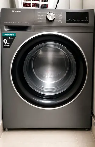 Hisense 9kg Front Load Washing Machine - Grey, Good Condition