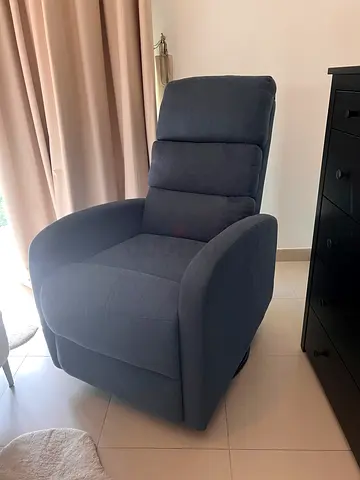 Rocking Swivel Recliner Chair - Steel Blue