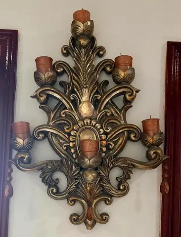Ornate Wall Candle – Vintage-Style Decorative Piece