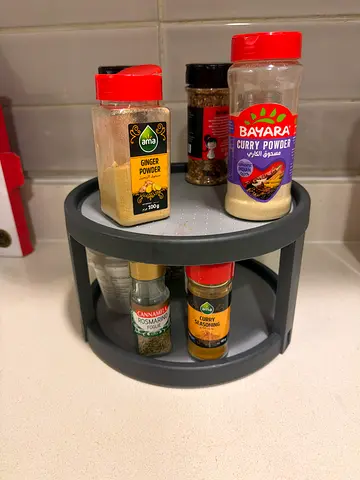 Rotating Spice Rack Organizer - 2-Tier Lazy Susan