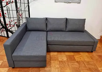 Ikea L shape sofa store cum bed and you can fix the