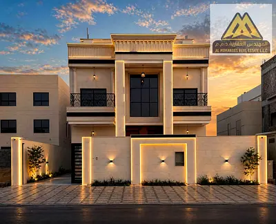 Luxury 5 Master Bedrooms Villa for Sale in Al Helio 2 - Ajman (Al Hadaeq Project, Central AC & Maid