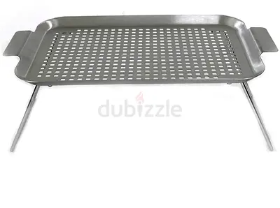 Stainless steel cups and plates holder, easy-to-store stainless steel legs, size 25 by 37 cm