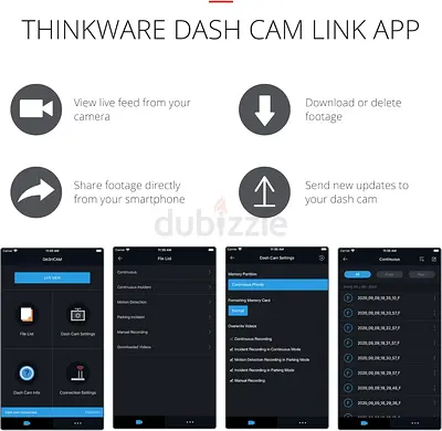 F790 Thinkware Dash Cam (App screenshots) - Dash Cam Link App Guide