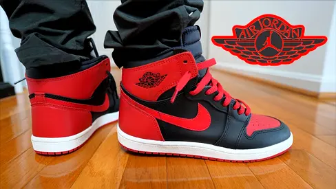 Air Jordan 1 Retro High OG Bred (Black/Red) - U.S 9.5. Never used.