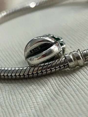 Sterling Silver Pandora-style Snake Chain Bracelet with Charms