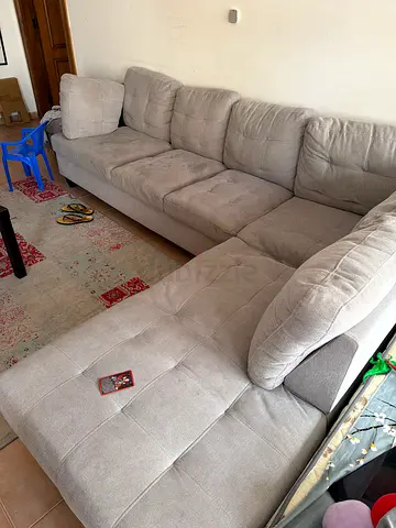 Grey L-Shaped Sectional Sofa