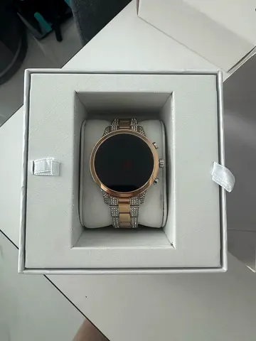 Michael Kors Rose Gold Tone Ladies Smartwatch with Crystal Bracelet