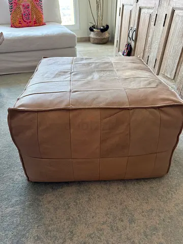 Loom Collection Leather Ottoman