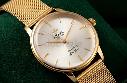 Jovial 90th Anniversary Gold Mens Dress Watch - Like New with Box unwated gift