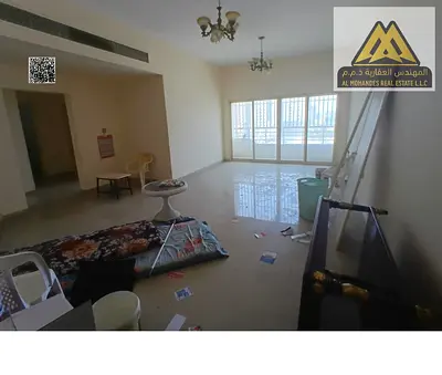 Apartment for rent in Mushairif, central AC, balcony, 2 bathrooms, large space, AED 50,000 yearly, 3 installments.